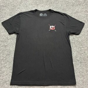 Speed Society Pass Them All Graphic Mens T-Shirt Size Large Black Short Sleeve